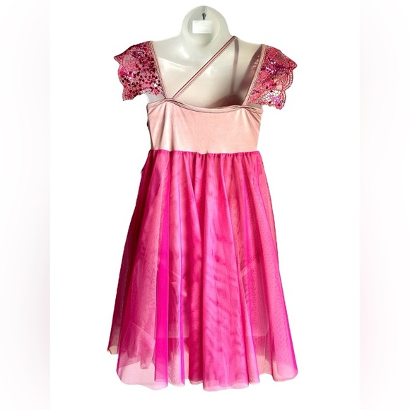 Curtain Call Pink Dress Lyrical Ballet Dance Costume Show Size Adult Medium - Picture 2 of 4